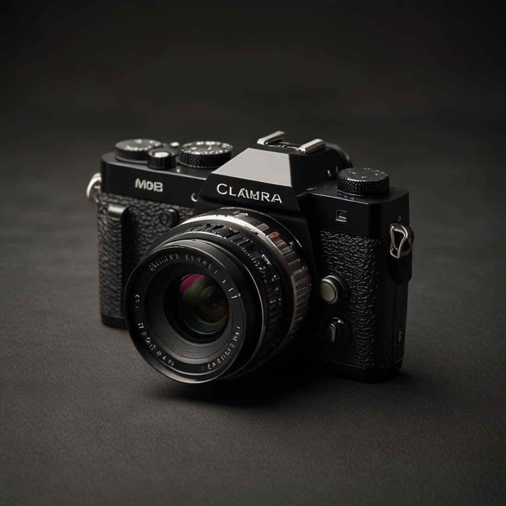 18-55mm lens attached camera